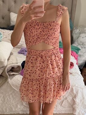 Sundae muse pink floral dress